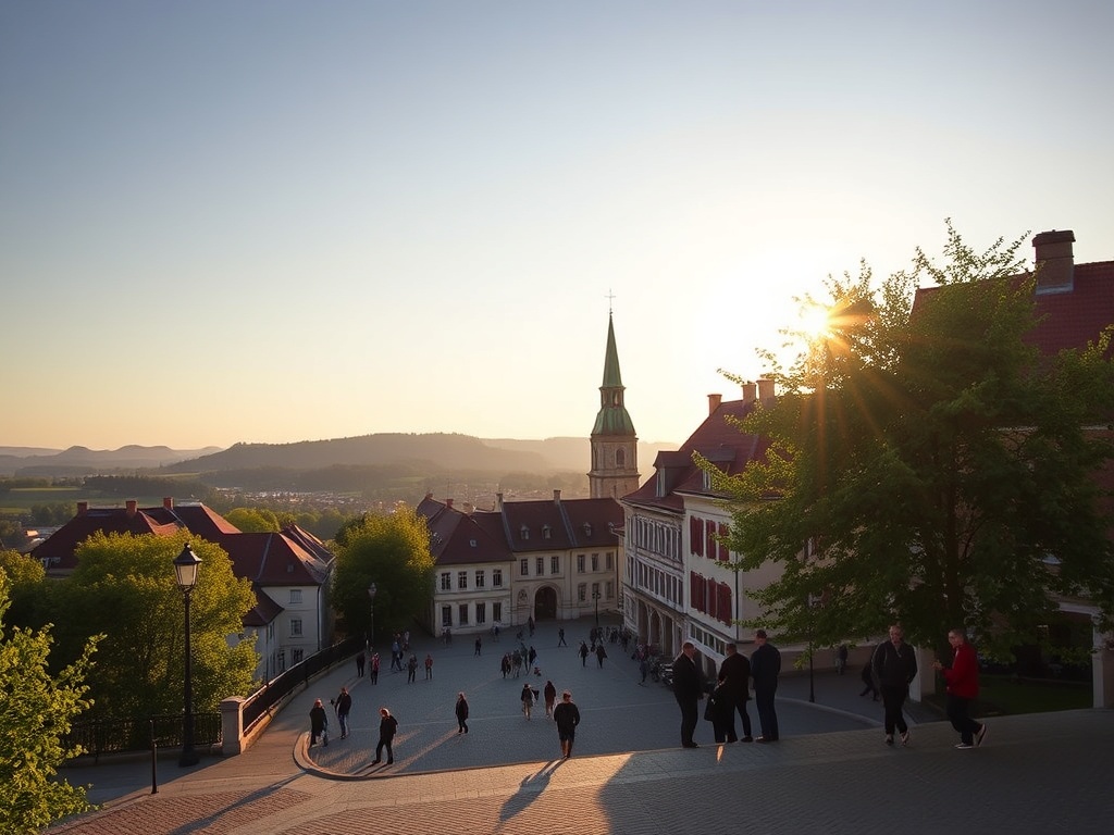 Widok na rzekę Odrę w Kędzierzynie-Koźlu z zielonymi terenami w tle